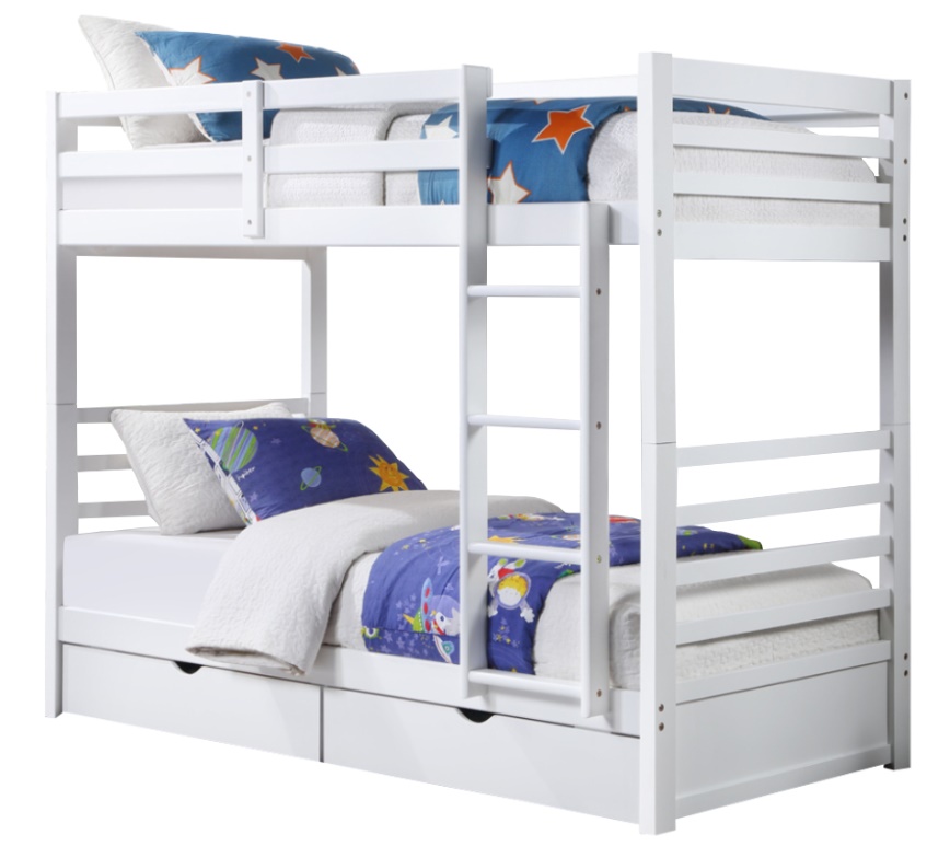 Angel-Pine-Wood-White-2-Drawer-Bunk-Bed-2