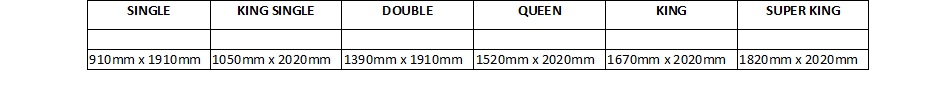 Mattress Dimensions